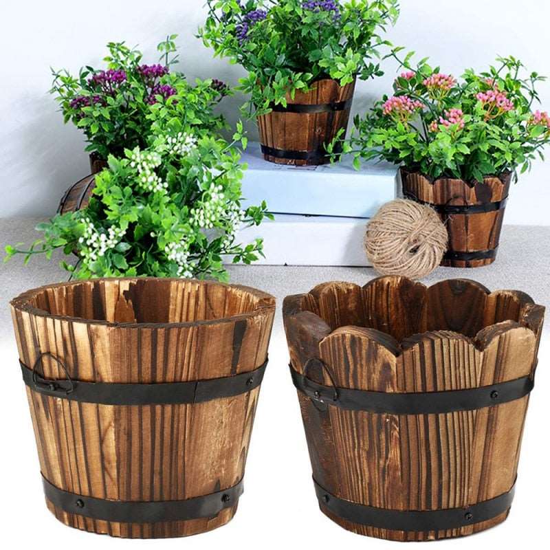 Vaso de Plantas Estilo Barril