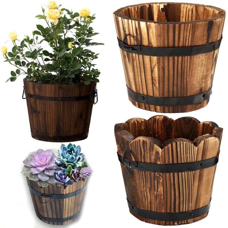 Vaso de Plantas Estilo Barril